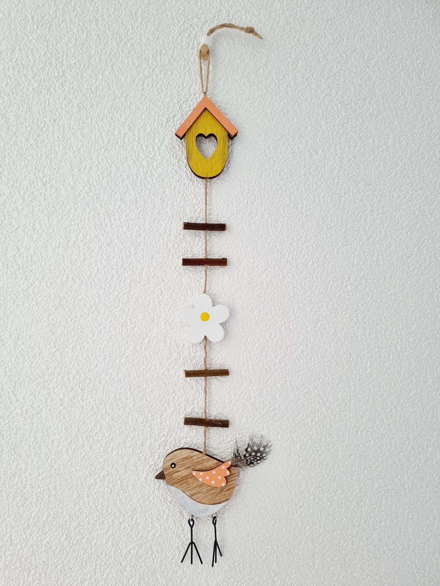 Guirlande - Oiseau et son nichoir coeur