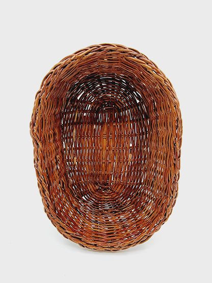 Corbeille en osier avec ruban