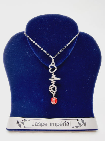 Collier battement de coeur - Jaspe impérial
