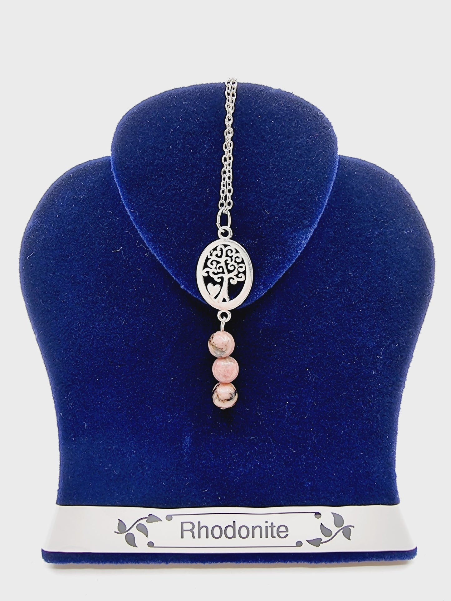 Collier arbre de vie - Rhodonite