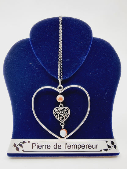 Collier coeur - Pierre de l'empereur