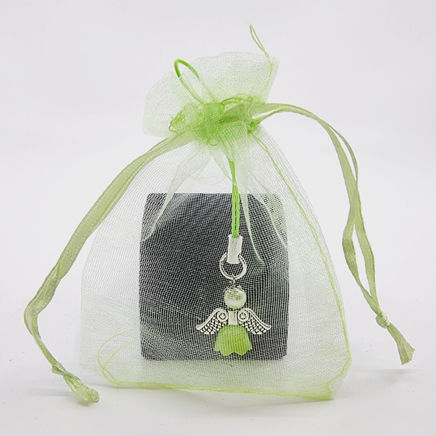 Ange porte-bonheur - Perle acrylique verte