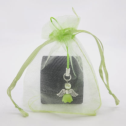 Ange porte-bonheur - Perle acrylique verte