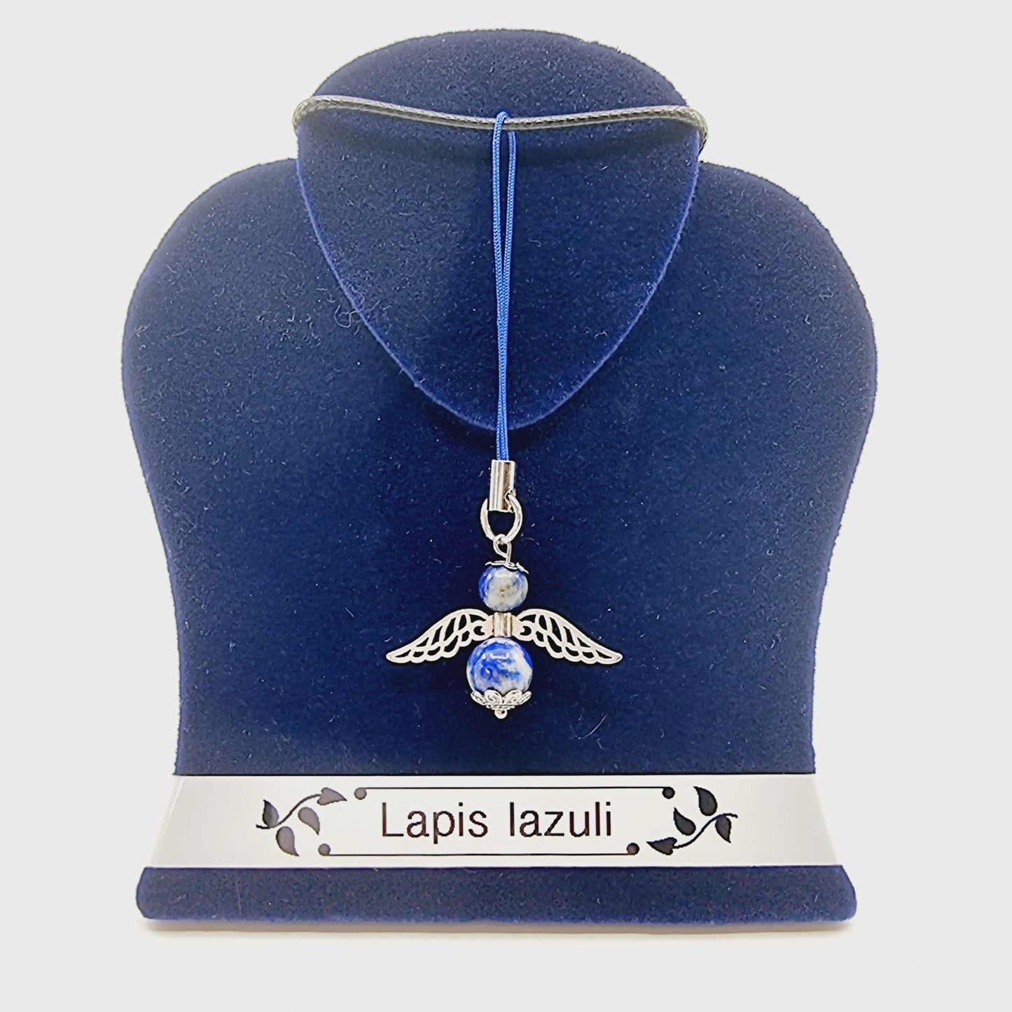 Ange porte-bonheur - Lapis-lazuli avec calcite