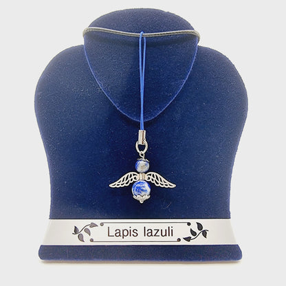 Ange porte-bonheur - Lapis-lazuli avec calcite