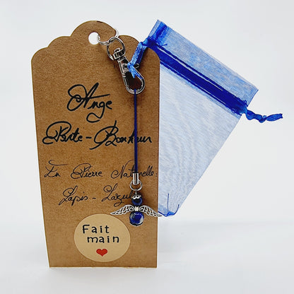 Ange porte-bonheur - Lapis-lazuli avec calcite