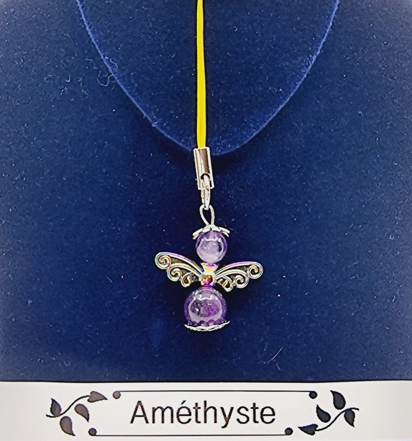 Ange porte-bonheur - Améthyste libellule