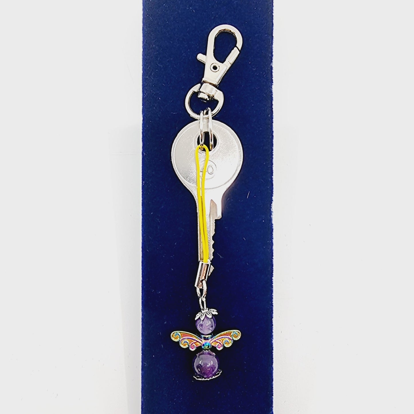 Ange porte-bonheur - Améthyste libellule