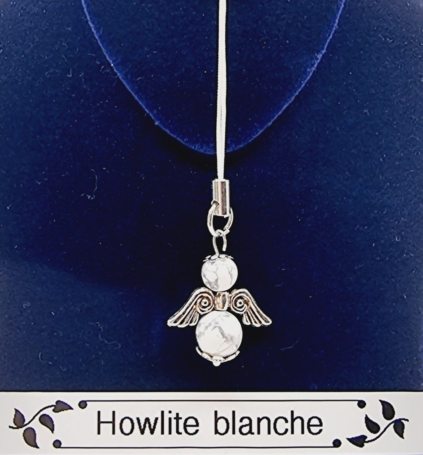 Ange porte-bonheur - Howlite blanche