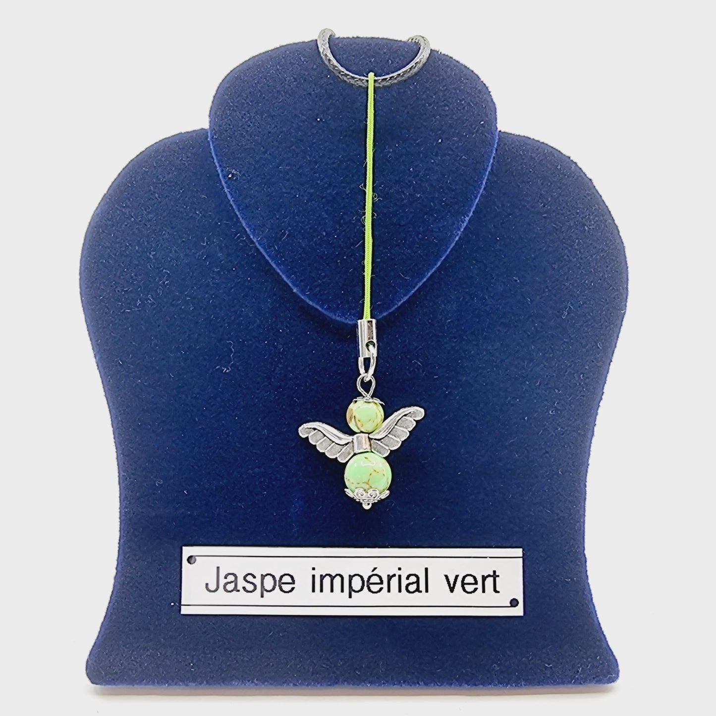 Ange porte-bonheur - Jaspe impérial vert