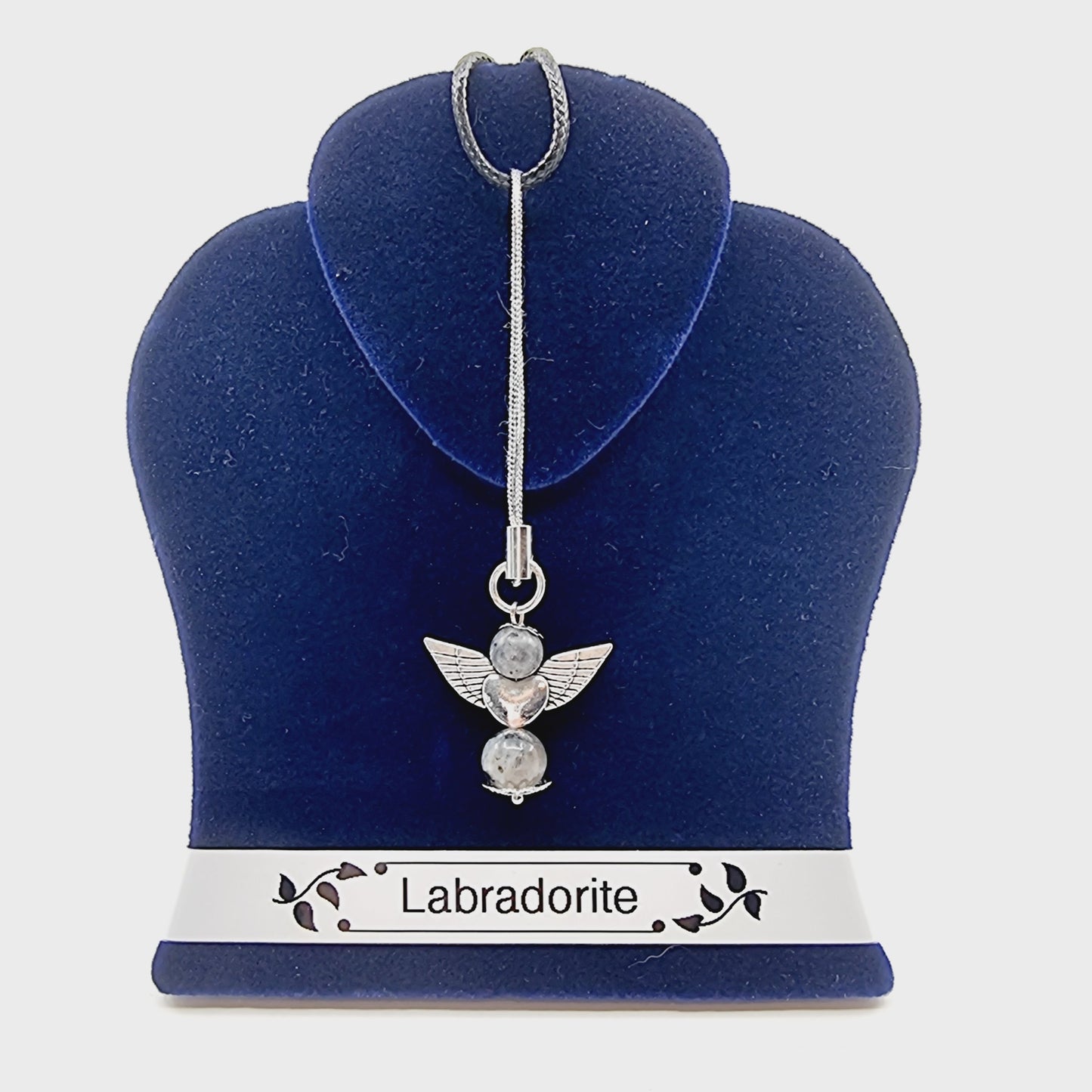 Ange porte-bonheur - Labradorite grise