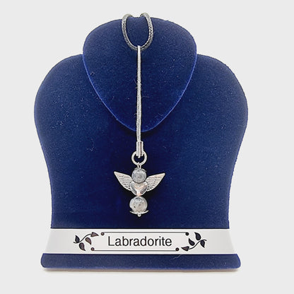 Ange porte-bonheur - Labradorite grise