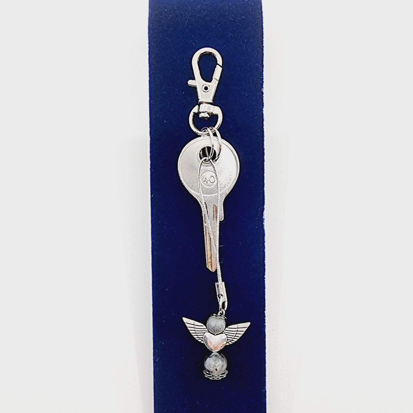 Ange porte-bonheur - Labradorite grise