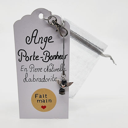 Ange porte-bonheur - Labradorite grise
