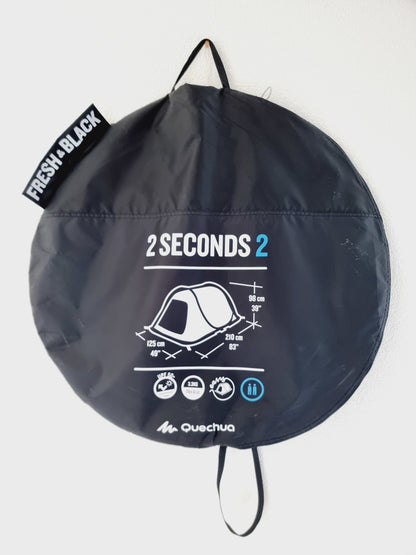 Tente Quechua 2 Seconds 2 – Fresh & Black – 2 personnes