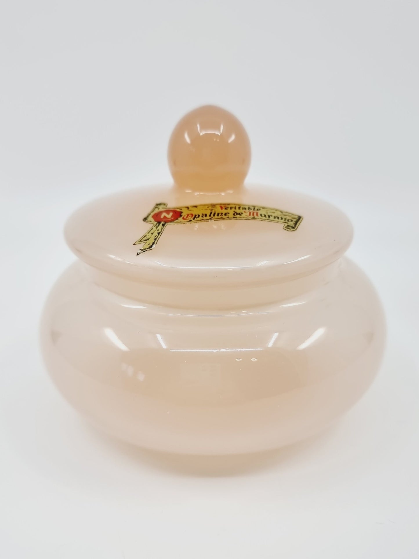 Bonbonnière en véritable Opaline de Murano