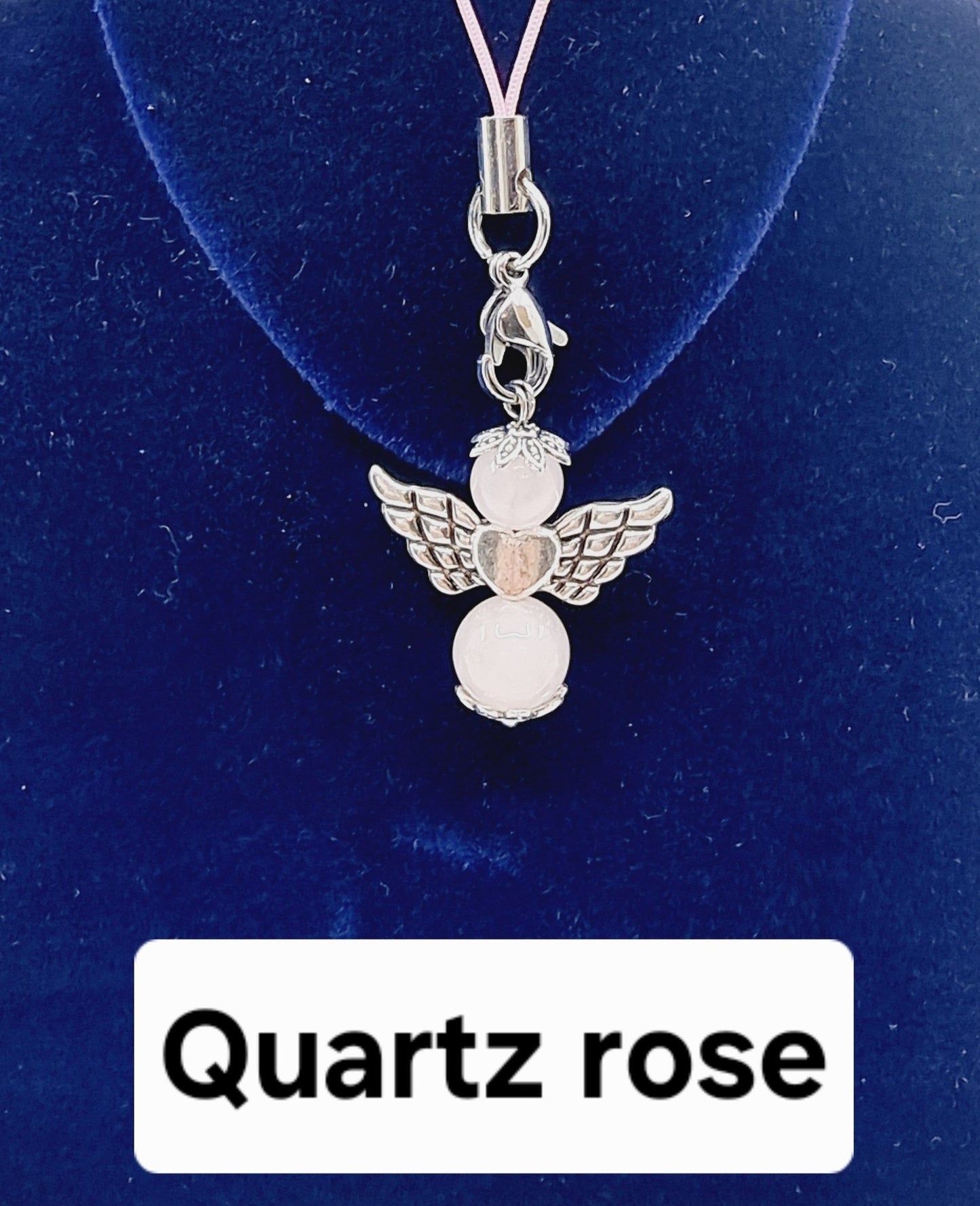 Ange porte-bonheur - Quartz rose