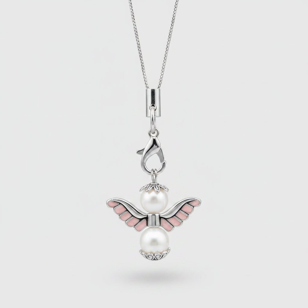 Pendentif ange protecteur - Perle d'eau douce