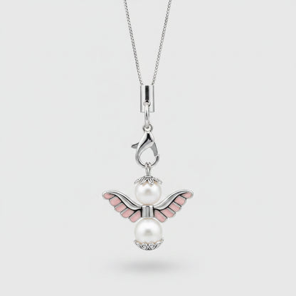 Pendentif ange protecteur - Perle d'eau douce