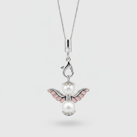 Pendentif ange protecteur - Perle d'eau douce