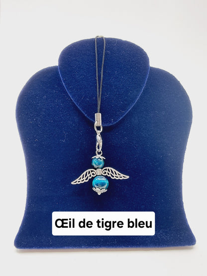 Ange porte-bonheur - Oeil du tigre bleu