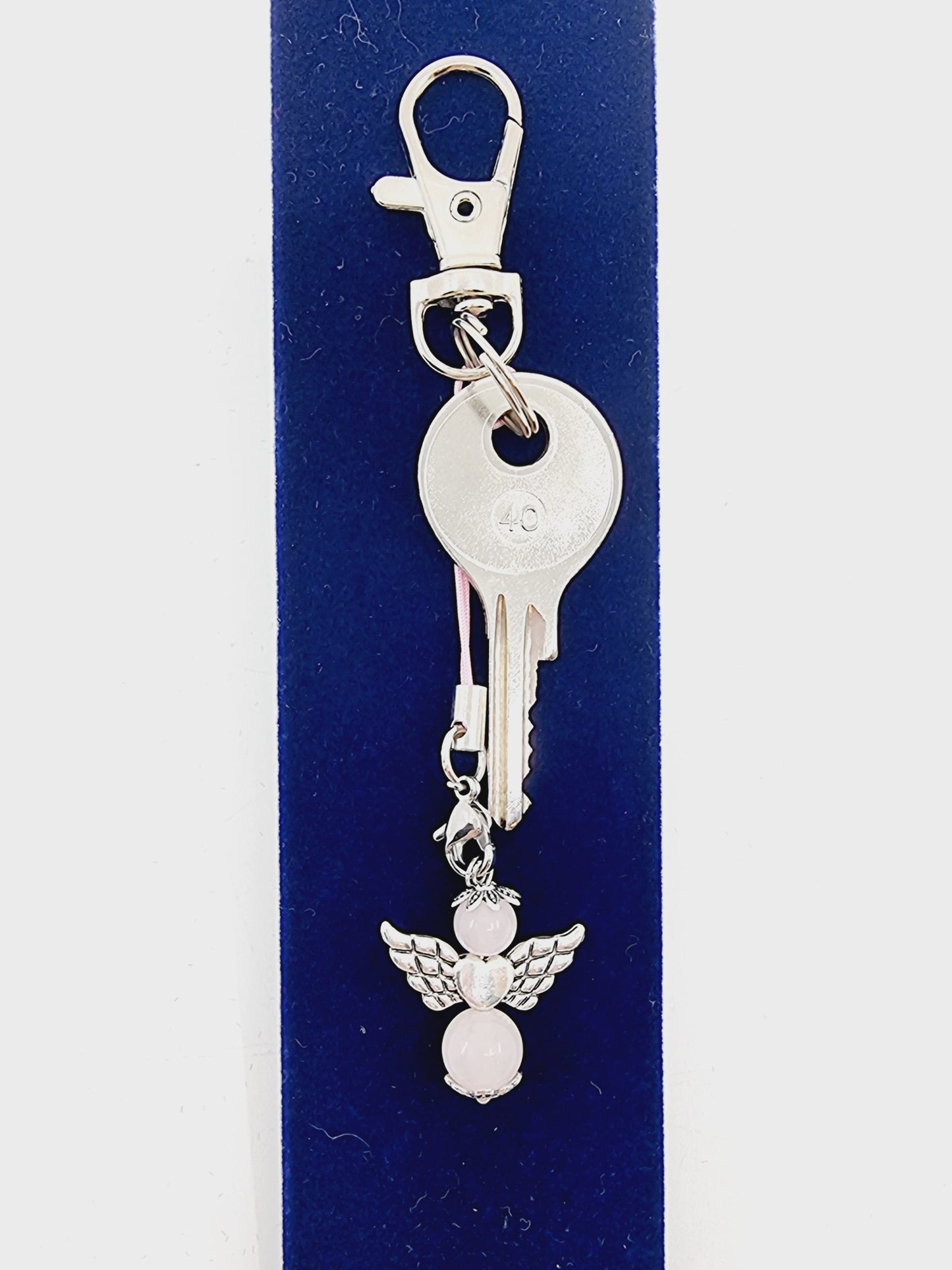 Ange porte-bonheur - Quartz rose