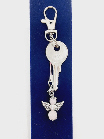 Ange porte-bonheur - Quartz rose
