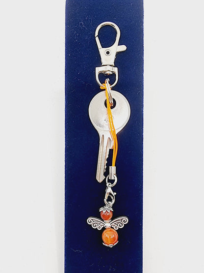 Ange porte-bonheur - Cornaline