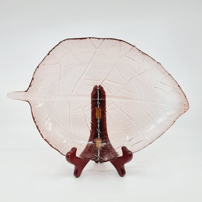 Plat décoratif en forme de feuille