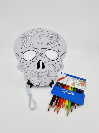 Kit de 4 masques d'Halloween à colorier