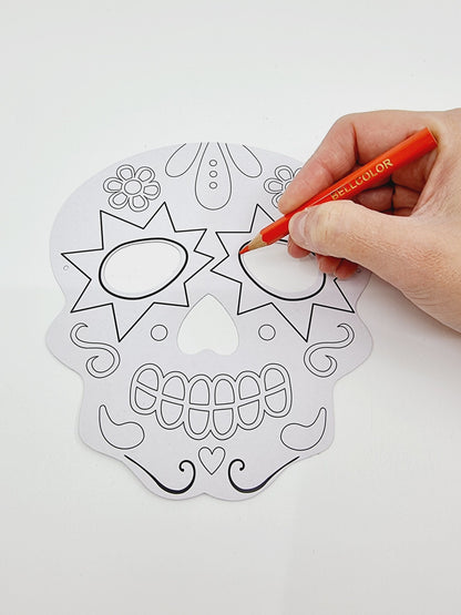 Kit de 4 masques d'Halloween à colorier