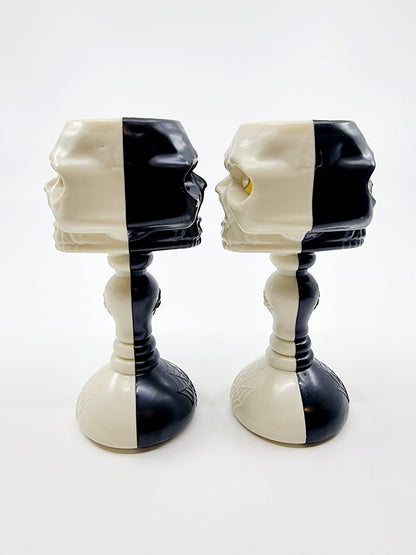 Tête de mort lumineuse (2 pièces)