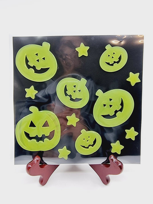 Sticker gel phosphorescent Halloween - Citrouilles