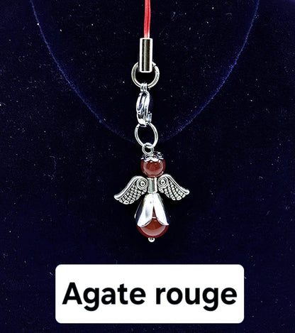 Ange porte-bonheur - Agate rouge