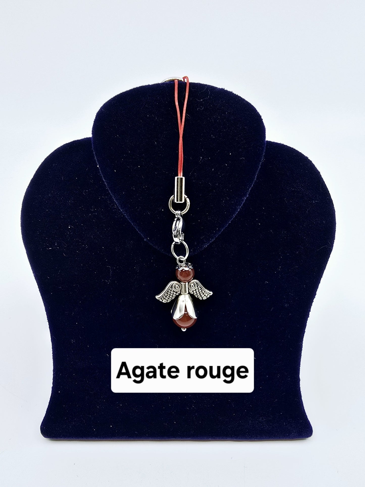 Ange porte-bonheur - Agate rouge