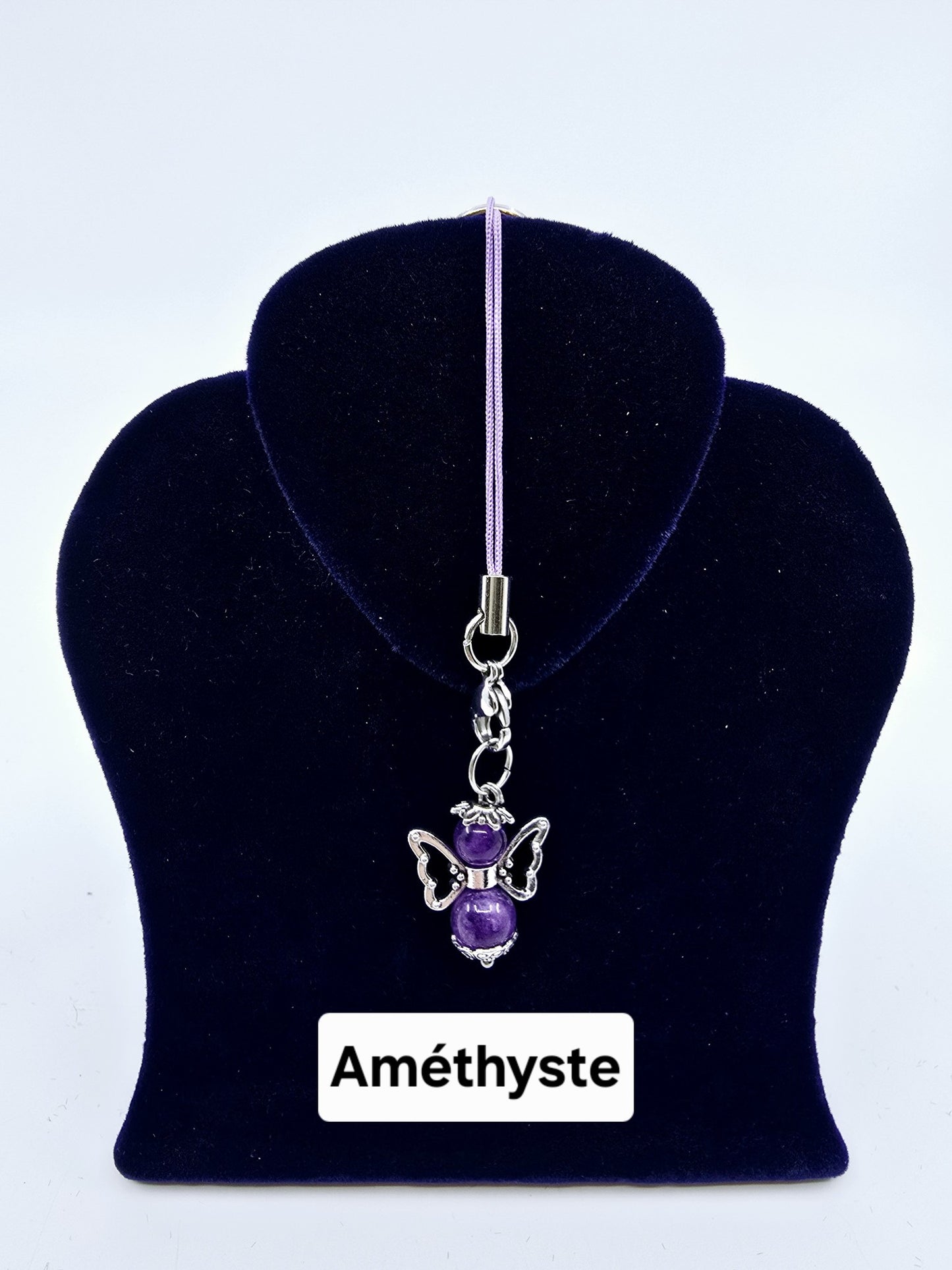 Ange porte-bonheur - Améthyste papillon