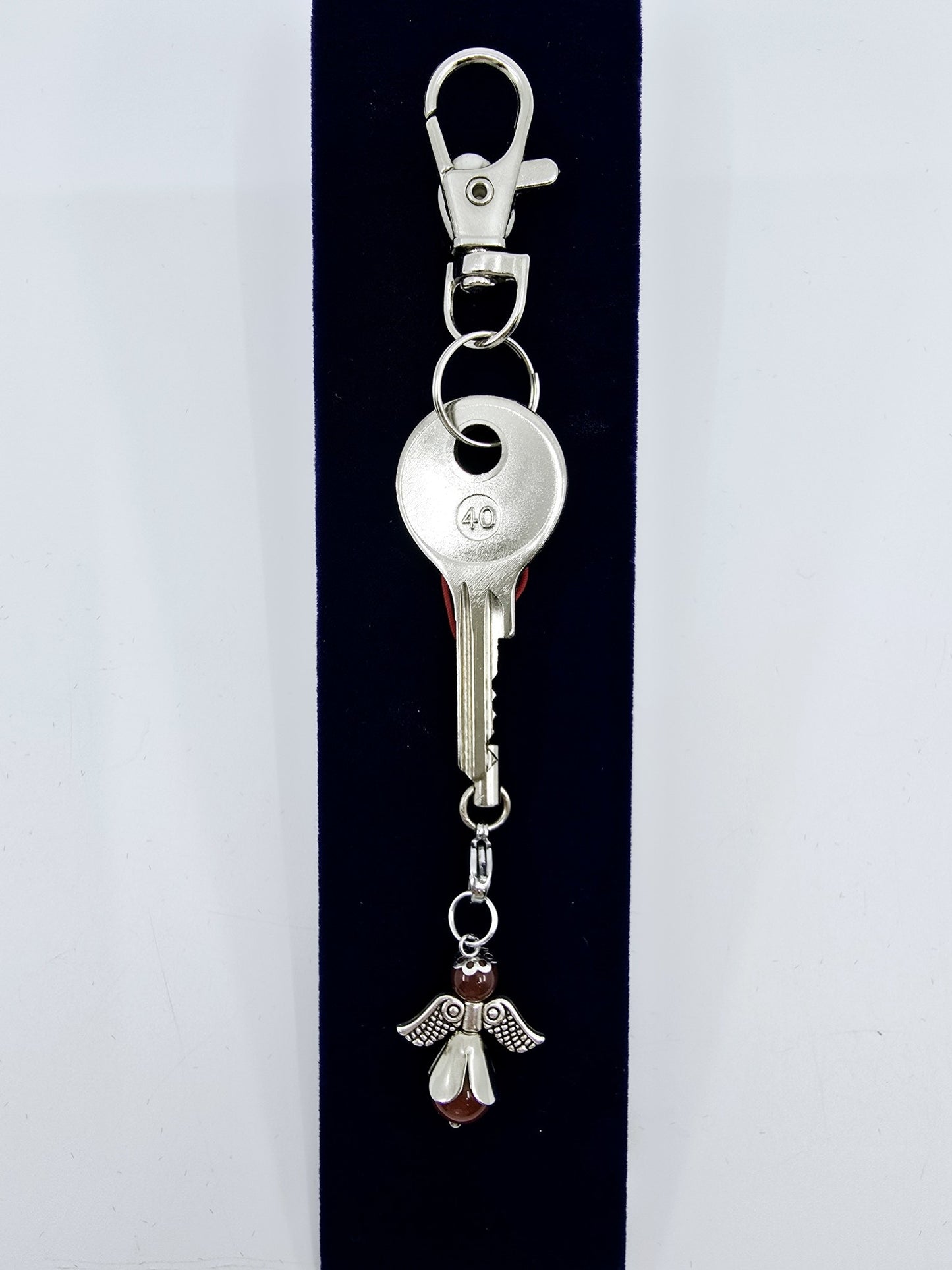 Ange porte-bonheur - Agate rouge