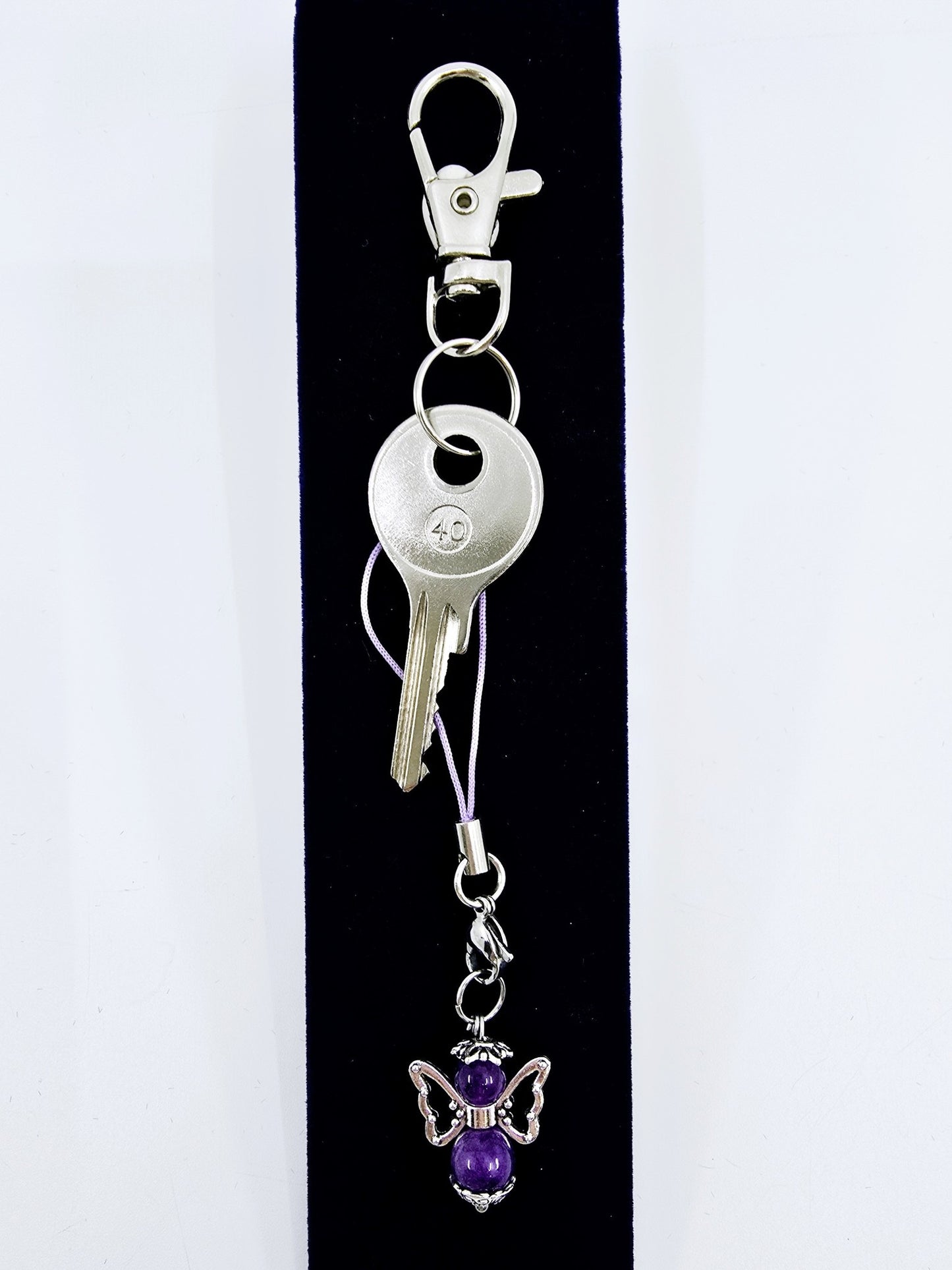 Ange porte-bonheur - Améthyste papillon