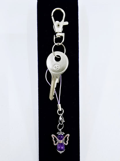 Ange porte-bonheur - Améthyste papillon