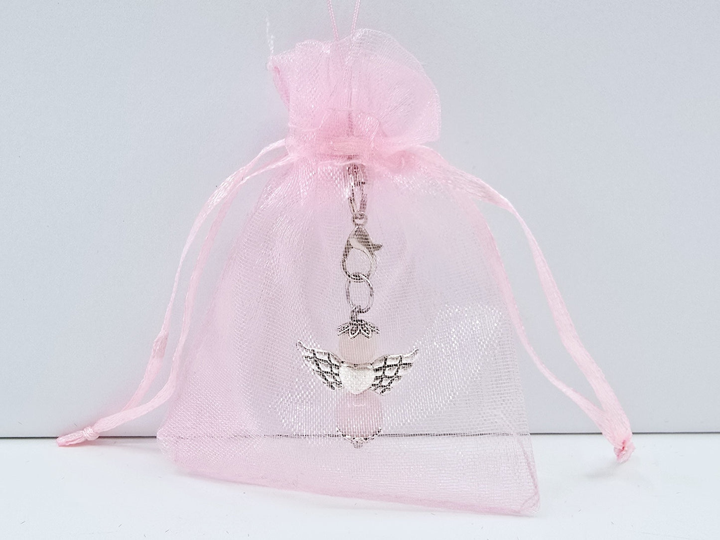Ange porte-bonheur - Quartz rose