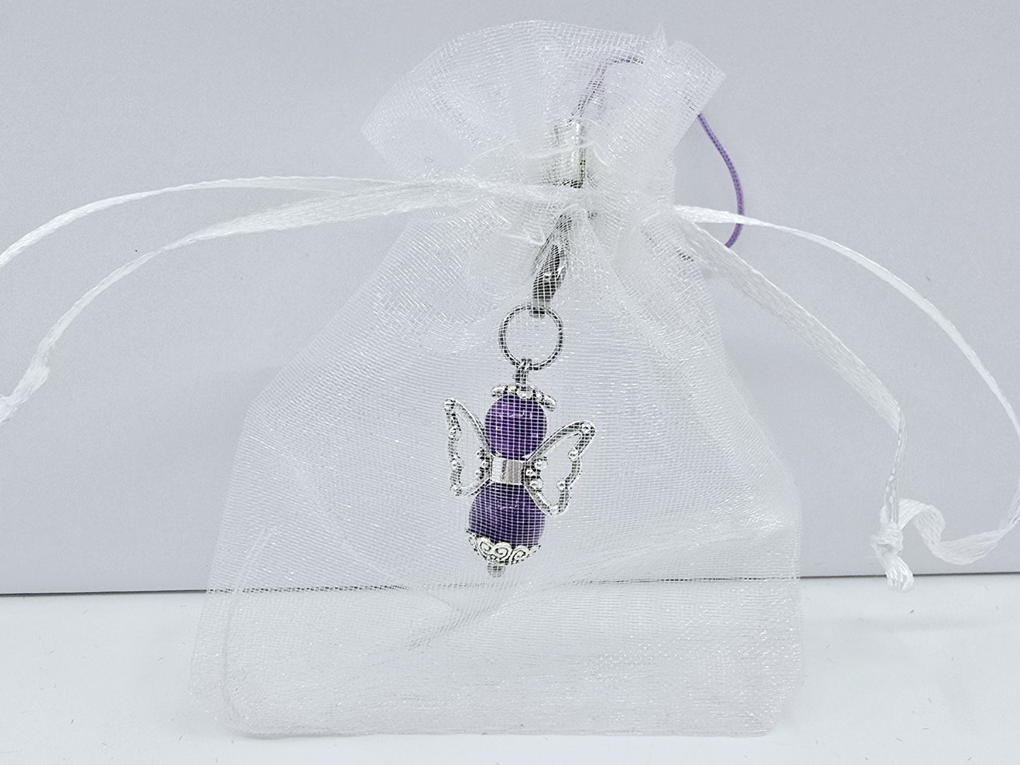 Ange porte-bonheur - Améthyste papillon