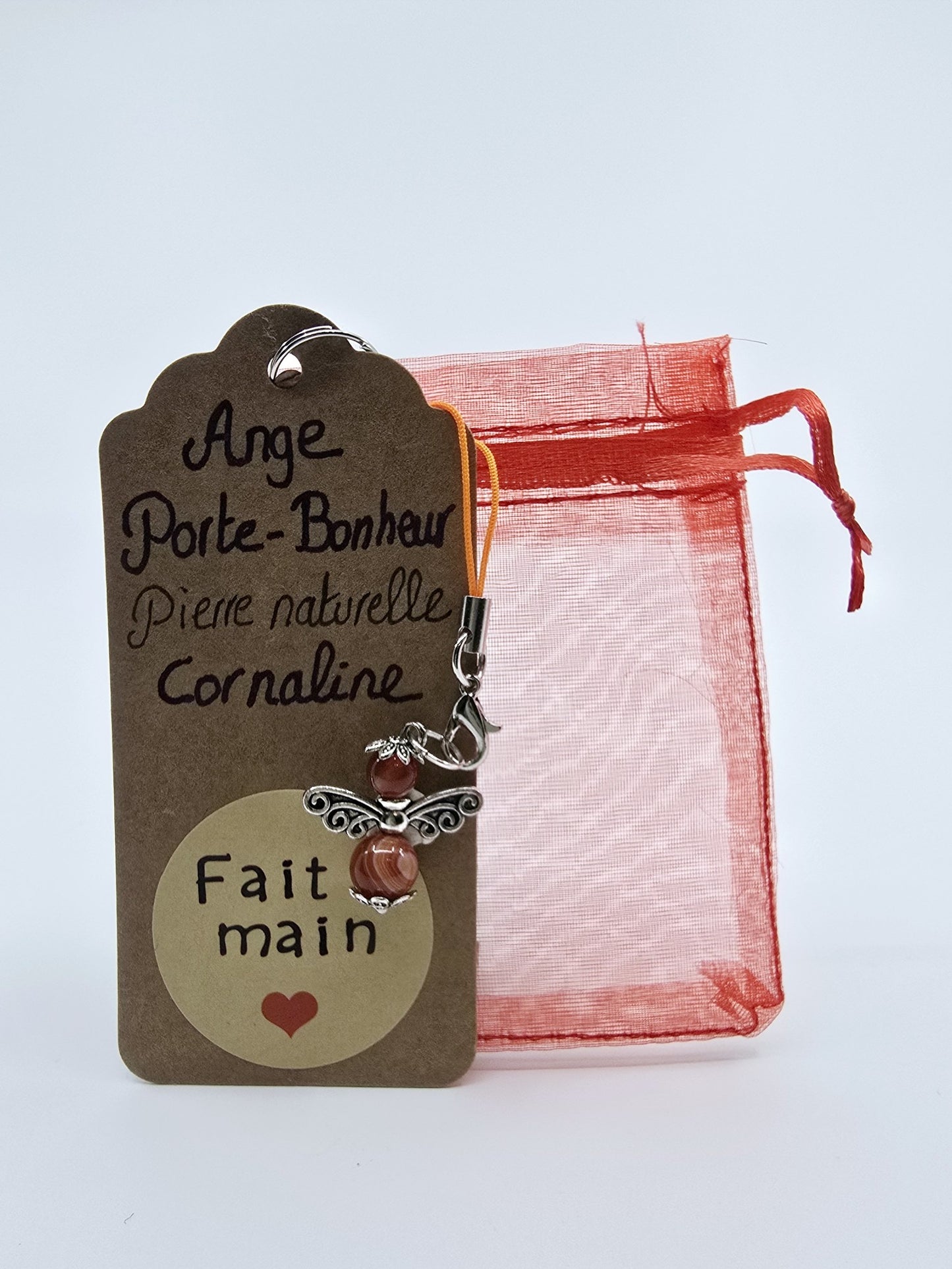 Ange porte-bonheur - Cornaline