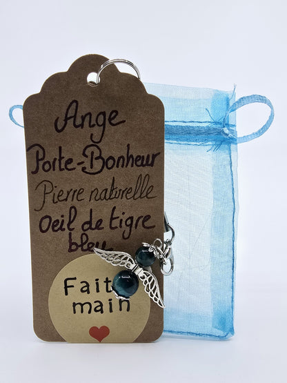 Ange porte-bonheur - Oeil du tigre bleu