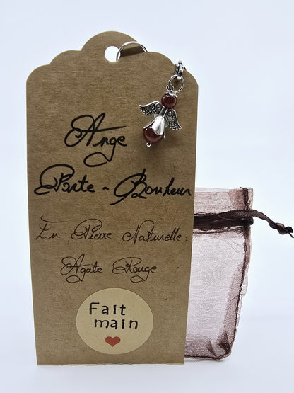 Ange porte-bonheur - Agate rouge