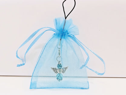 Ange porte-bonheur - Howlite turquoise