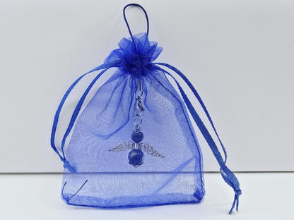 Ange porte-bonheur - Lapis-lazuli avec calcite