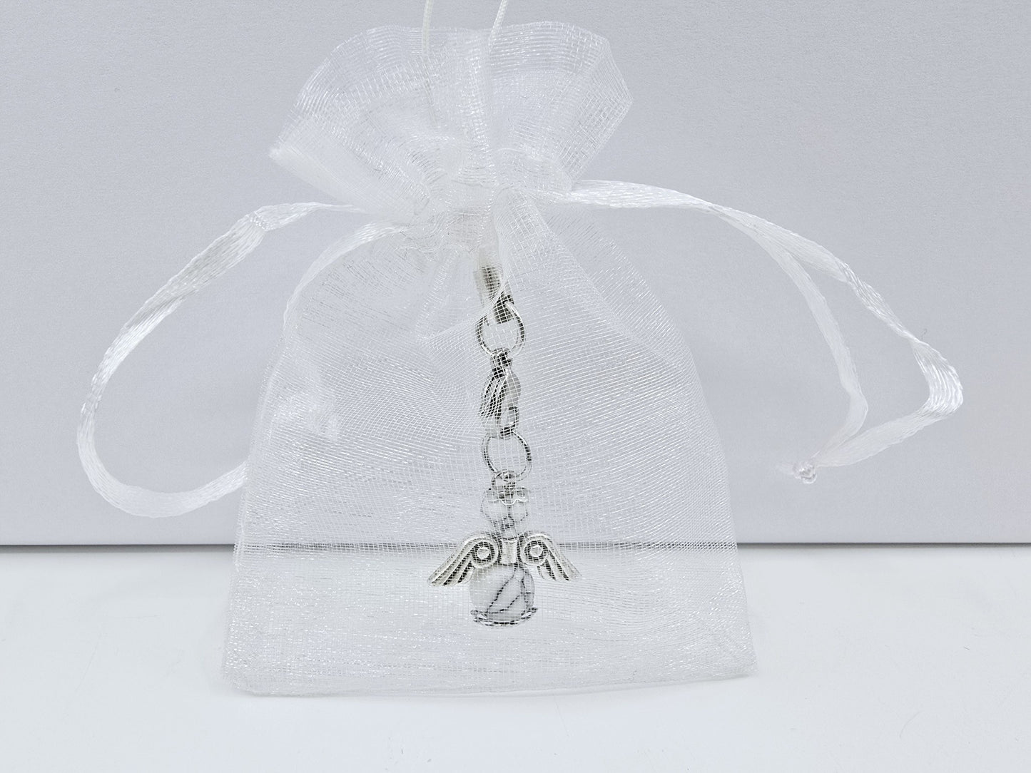 Ange porte-bonheur - Howlite blanche