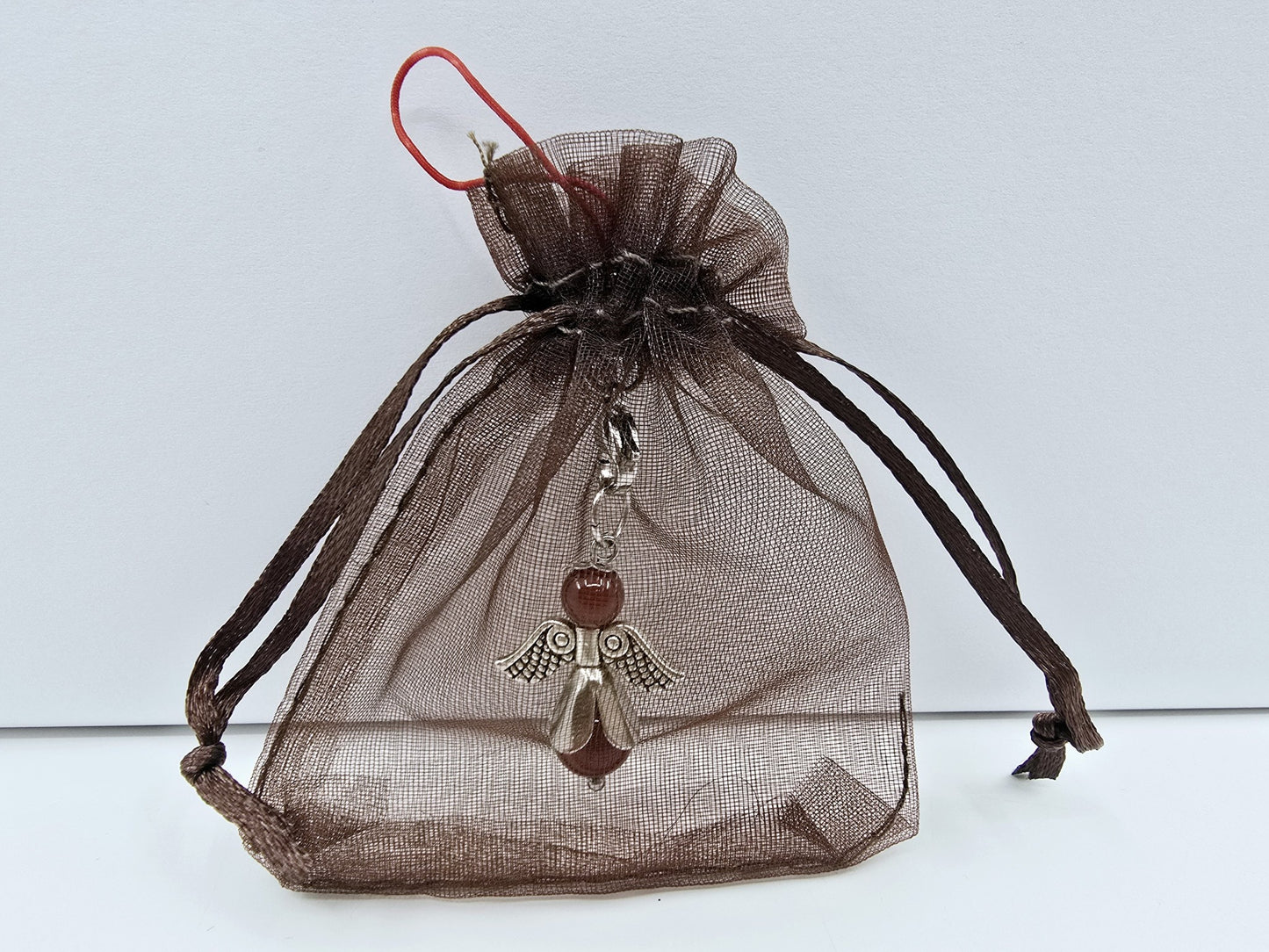 Ange porte-bonheur - Agate rouge