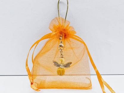 Ange porte-bonheur - Ambre et citrine