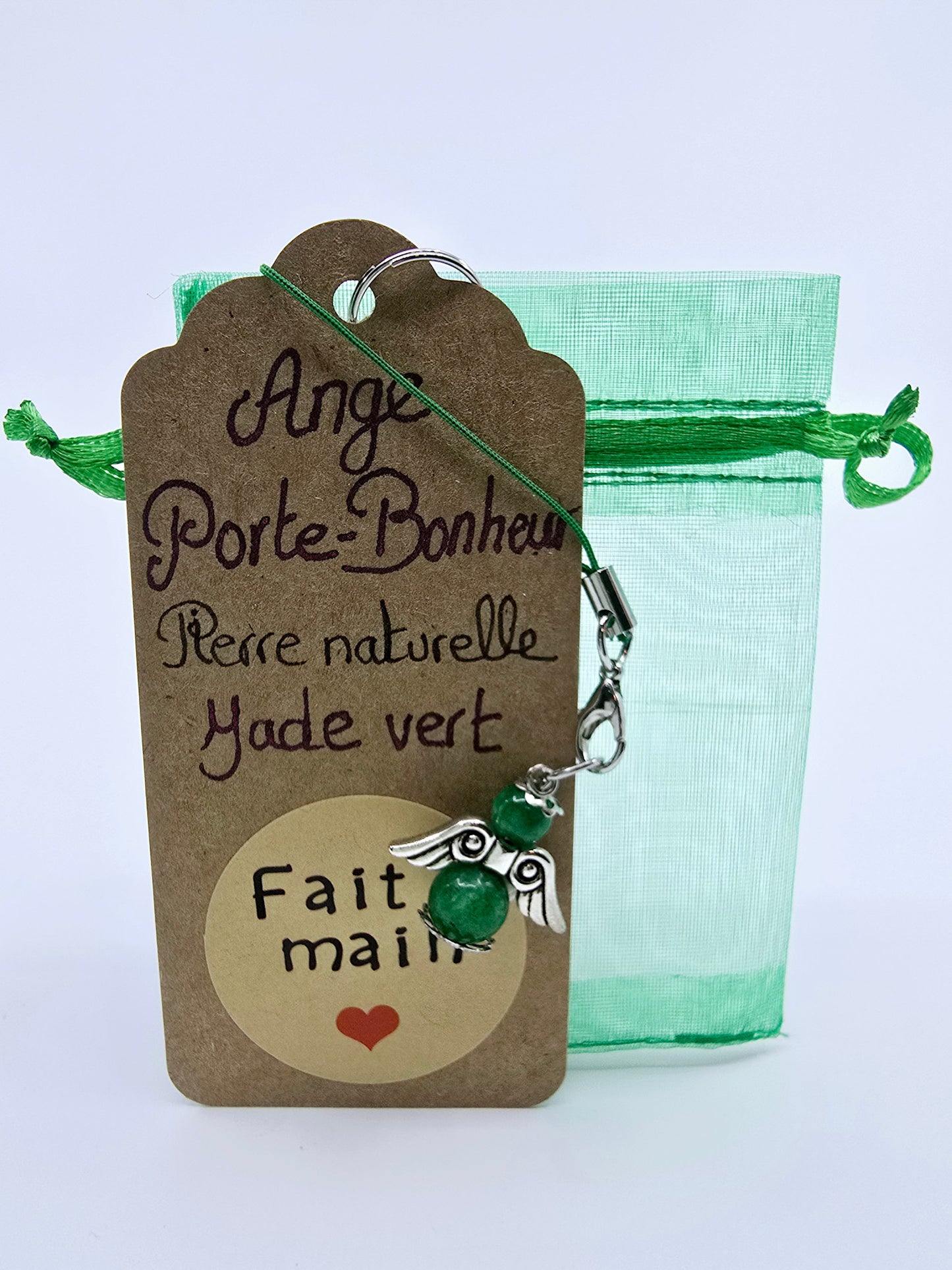 Ange porte-bonheur - Jade vert
